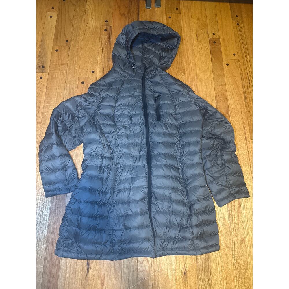 HFX Halifax Active Women Sz 1XL Hooded Puffer Coat Charcoal Black